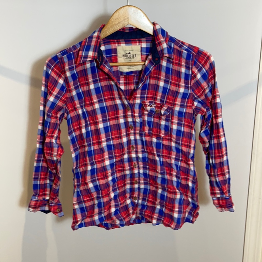 Hollister Plaid Button Up Shirt